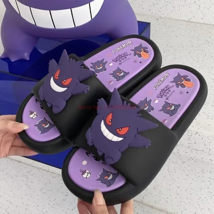 Pokemon Gengar Anime Peripheral Slippers For Men And Women Trendy And Cool Internet Infrared Anti Slip Eva Couple Slipper Gift 3