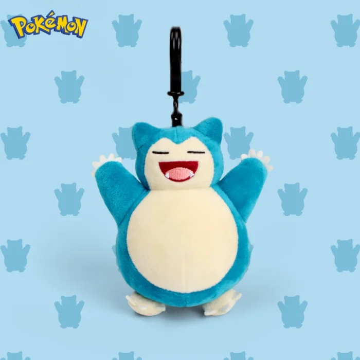 Genuine Animal Pokemon Series Pikachu Snorlax Kawaii Plush Toys Cute Pendant Keyring Keychain Birthday Party Gifts For Kid Boy 2