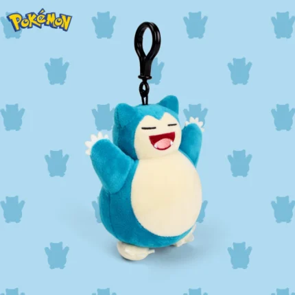 Genuine Animal Pokemon Series Pikachu Snorlax Kawaii Plush Toys Cute Pendant Keyring Keychain Birthday Party Gifts For Kid Boy 1