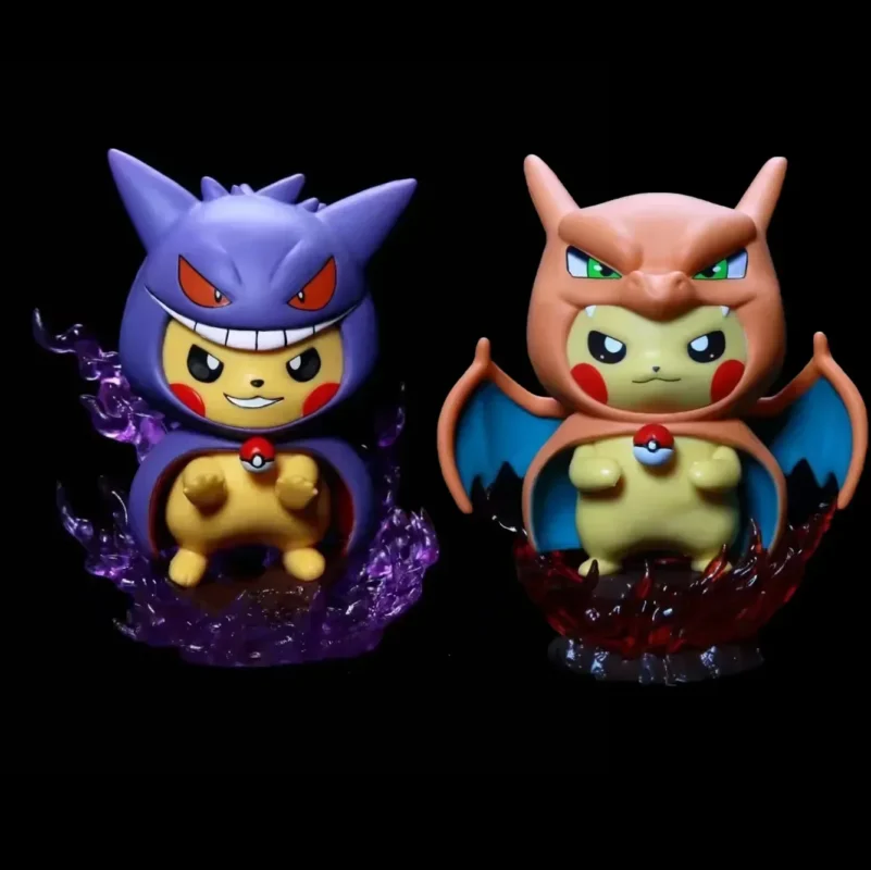 12cm Pokemon Figure Pikachu Cos Gengar Charizard Model Doll Collectible Toy Gifts Cartoon Kawaii Figurine Statue Anime Figures 1