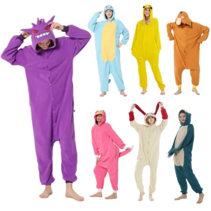TAKARA TOMY Pokemon Kigurumi Onesie Snorlax Eevee Squirtle Gengar Pijama Cosplay Costume Halloween Adult Anime Umbreon Pajamas 1