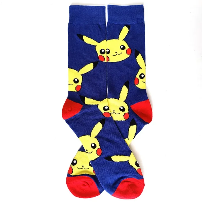 Pokemon Men's Fashion Trend Long Socks Cartoon Anime Figure Pikachu Eevee Gengar Unisex Athletic Harajuku Socks 6