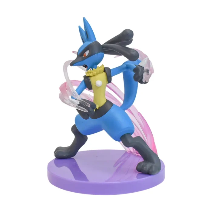 13cm Riolu Lucario Pokemon Action Model Doll Anime PVC Figure Statue Toy With Base Decoration Collect Birthday Gift NO BOX 3