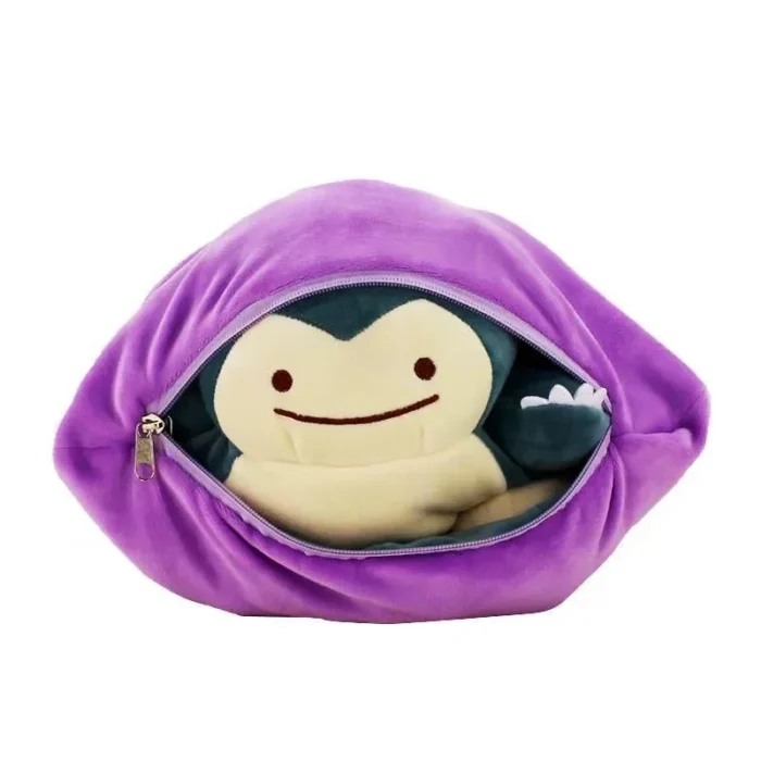20cm Pokemon Anime Dolls Reversible Pillow Cushion Ditto Transform Snorlax Plush Toys Pillow Doll For Kids Gift 3