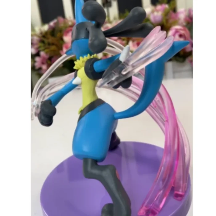 13cm Riolu Lucario Pokemon Action Model Doll Anime PVC Figure Statue Toy With Base Decoration Collect Birthday Gift NO BOX 6