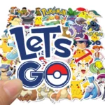 50/100Pcs Pokemon Stickers Kawaii Pikachu Skateboard Bicycle Guitar Laptop Kids Waterproof Stiker Toys 2