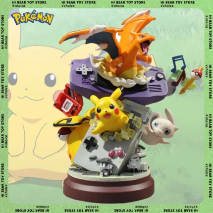 20cm pokemon Pikachu Anime Figure Pikachu Game Machine Model Gameboy Pika Mew Charizard Doll PVC Statue Ornament Decora Toy Gift 1