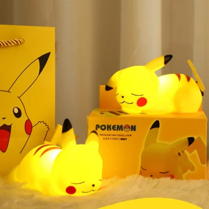 Pokemon Pikachu Night Light Glowing Children Toy Pokemon Pikachu Cute Bedside Lamp Children's Birthday Christmas Present 1