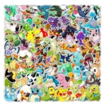 10/50/100/200Pcs Kawaii Pikachu Pokemon Stickers Motorcycle Phone Car Skateboard Laptop Decal Sticker Waterproof Classic Toy 4