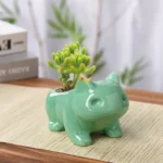 Pokemon Bulbasaur Ceramic Mini Flowerpot Cute Succulent Green Plants Flower Pot with Hole Home Garden Decoration Planters Gift 3