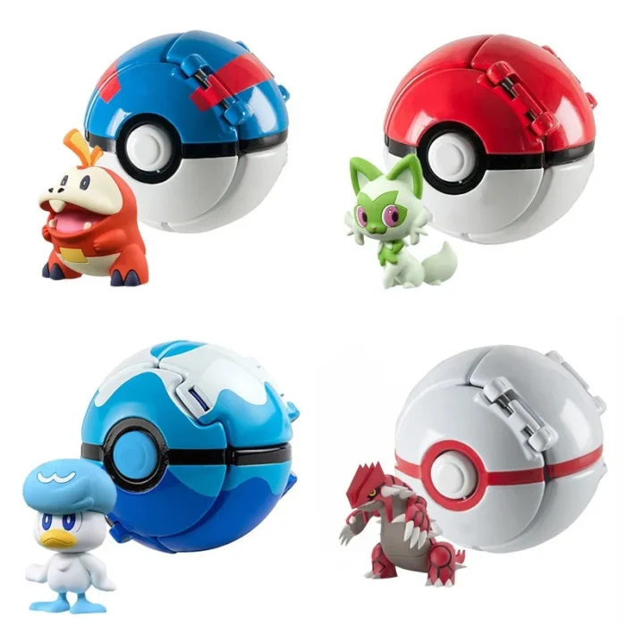 Pokeball Pokemon Figurine Elf Ball Anime Figure Cartoons Pikachu Charizard Pocket Monster Pet Anime Action Model Toy Kids Gifts 2