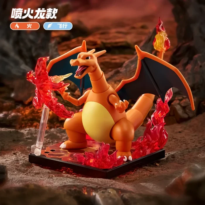 Original Blokees Pokemon Pikachu Eevee Charmander Charizard Greninja Meowscarada Ceruledge Cartoon Characters Building Block Toy 6