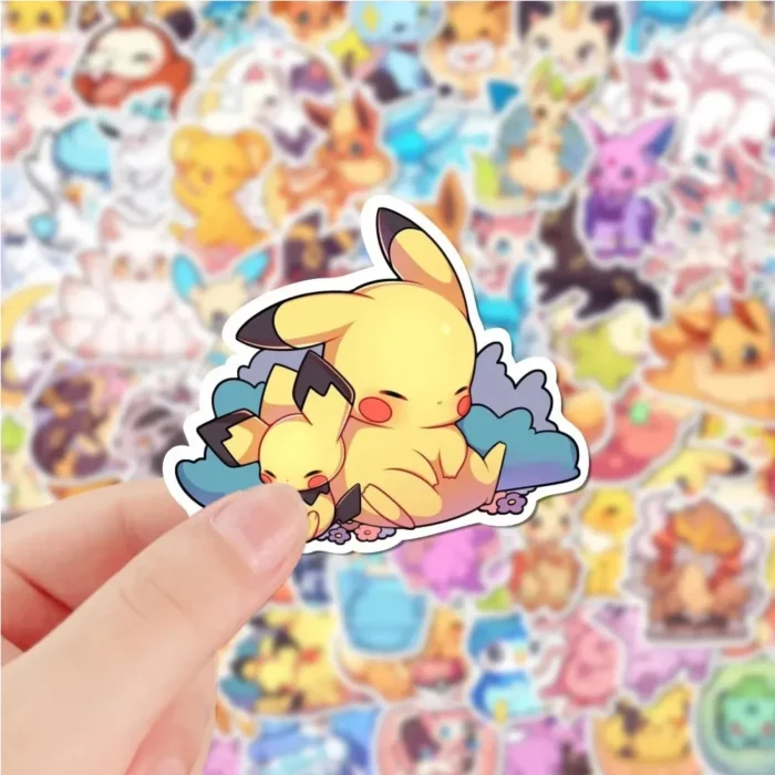 10/30/50/100pcs Kawaii Pokemon Anime Cartoon Stickers Cute Aesthetic Decals Laptop Phone Car Suitcase Decoration Sticker Kid Toy 3