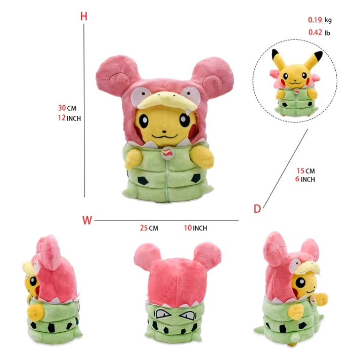 Cos Eevee Pikachu Cosplay Plush Toys Pikachu Peluche Lucario Stuffed Animal Doll Collectible Gift,Cartoon 20-30CM 6