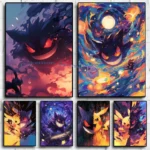 Anime Pokemon Canvas Painting Bulbasaur Charmander Squirtle Poster and Print Watercolor Wall Art Picture Home Decor Kids Gifts 1