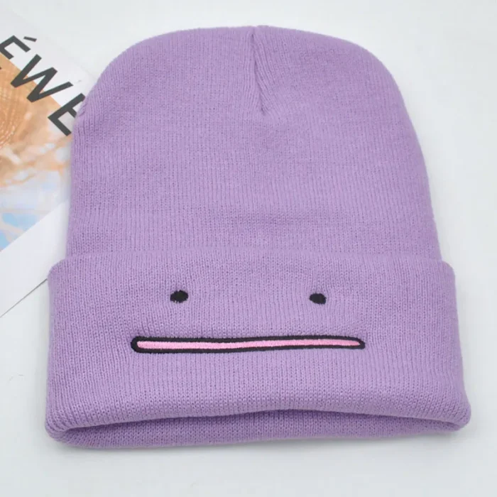Pokemon Snorlax Ditto Psyduck Beanies Women Winter Warm Hat Anime Solid Color Funny Embroidery Cap for Men Knitted Bonnet Unisex 5