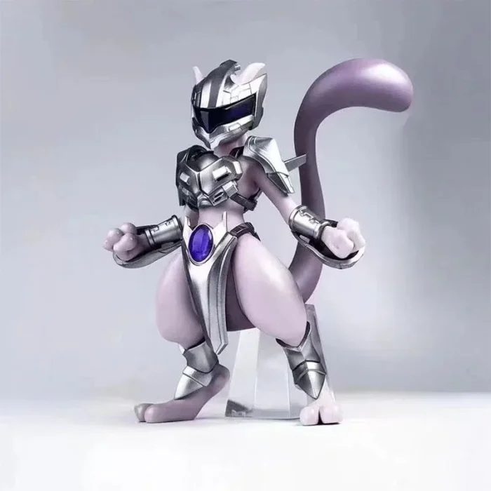 11cm Pokemon Figure Mewtwo Anime Figure Steel Mewtwo cool Figurine Pvc Statue Model Decorations Toys for Kid Gifts Collection 1