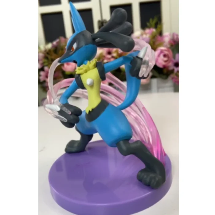 13cm Riolu Lucario Pokemon Action Model Doll Anime PVC Figure Statue Toy With Base Decoration Collect Birthday Gift NO BOX 5