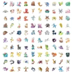 10/50/100/200Pcs Kawaii Pikachu Pokemon Stickers Motorcycle Phone Car Skateboard Laptop Decal Sticker Waterproof Classic Toy 3
