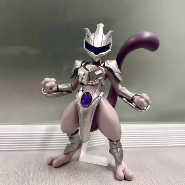 11cm Pokemon Figure Mewtwo Anime Figure Steel Mewtwo cool Figurine Pvc Statue Model Decorations Toys for Kid Gifts Collection 3