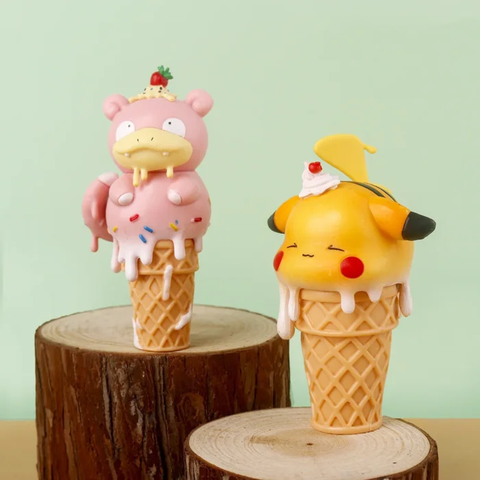 Hot Pokemon ice cream  Anime figure model Action Figure Pikachu Gengar Model Toy Cartoon Collectible Doll For Kids Gifts 5