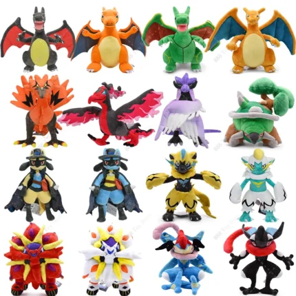 Pokemon Plush Shiny Gyarados Charizard Mega Rayquaza Hisuian Zorua Ho-Oh Lucario Butterfree Anime Stuffed Peluche Kids Xmas Gift 1