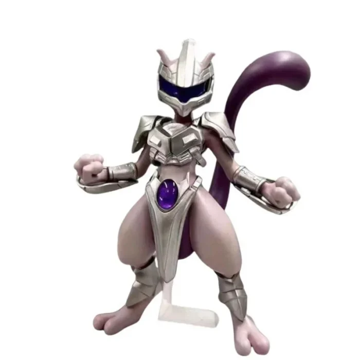 11cm Pokemon Figure Mewtwo Anime Figure Steel Mewtwo cool Figurine Pvc Statue Model Decorations Toys for Kid Gifts Collection 6