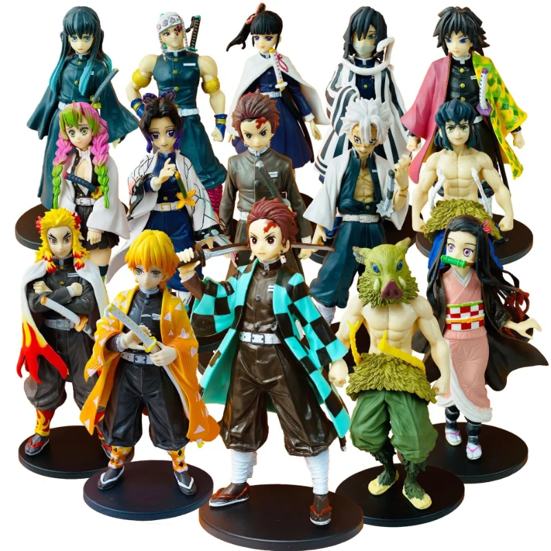 Anime Demon Slayer Action Figures Kimetsu No Yaiba Shinobu Nezuko PVC Dolls Model Collection Ornaments Japan Derivatives Toys 1