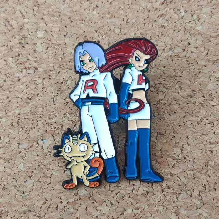 Pokemon James Anime Brooch For Backpacks Enamel Pin Metal Brooch Pin For Women Badges Pin Brooches Jewelry Accessories 2